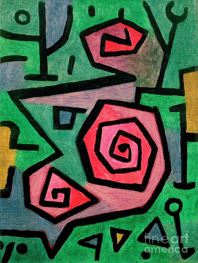Heroic Roses Painting by Paul Klee