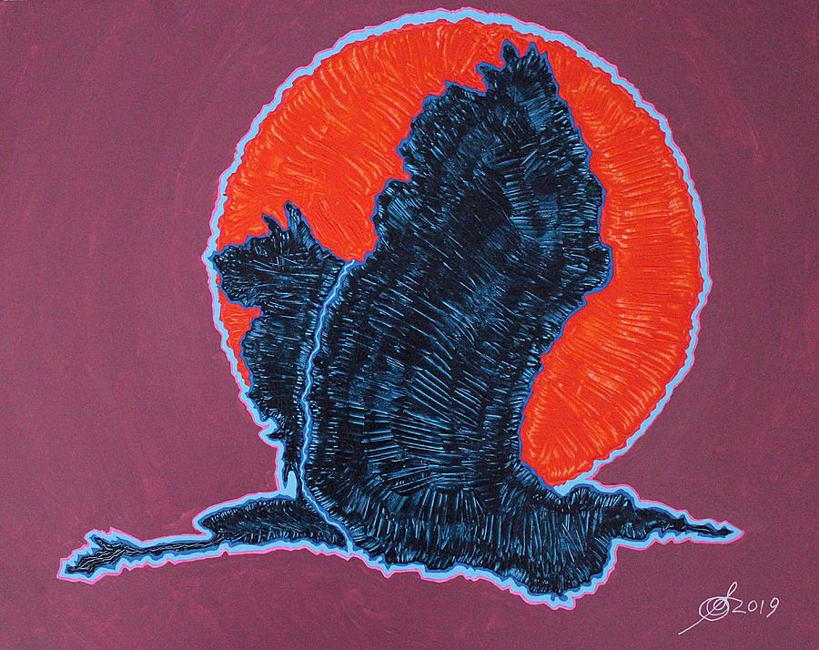Herons Journey original painting Painting by Sol Luckman