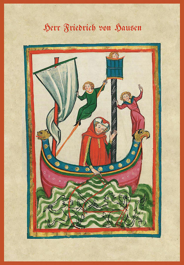 Herr Friedrich Von Hausen Painting By Codex Manesse Fine Art America