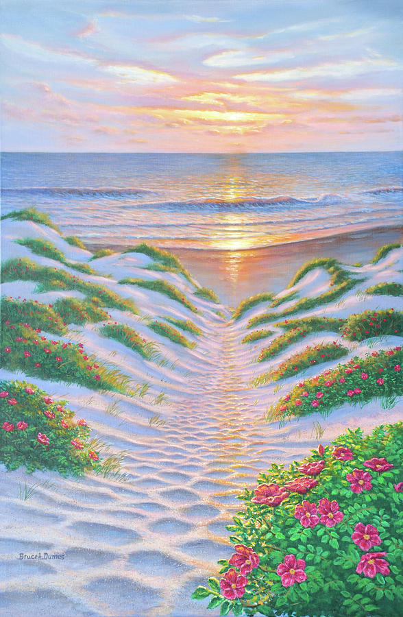 Herring Cove Sunset Painting by Bruce Dumas