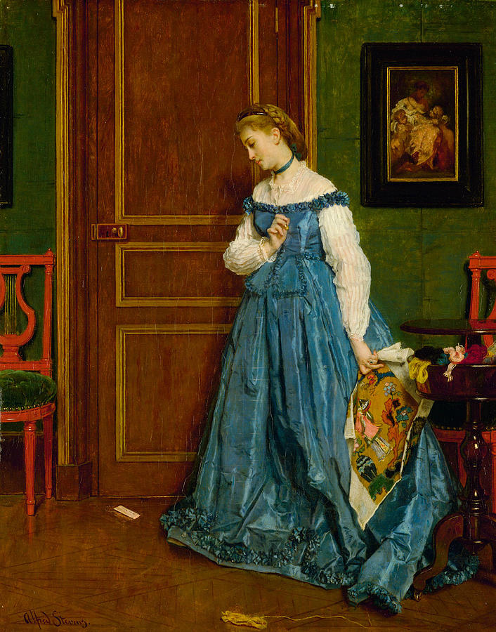 Hesitation Painting by Alfred Stevens