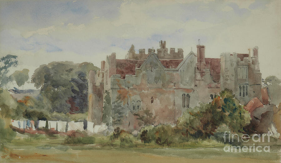 Hever Castle, 1825-73 Watercolor Painting by William Wood Deane - Fine ...