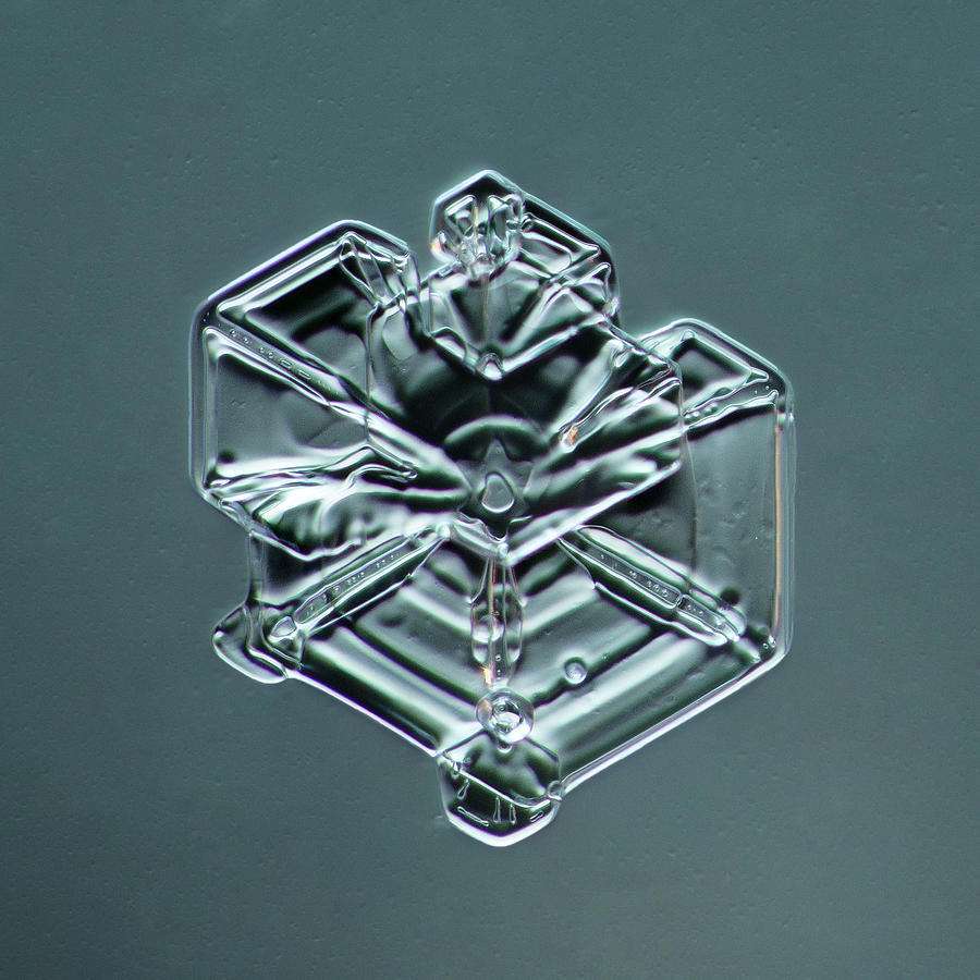 Nature Digital Art - Hexagonal Plate Snowflake 003.2.9.2014.1 by Print Collection