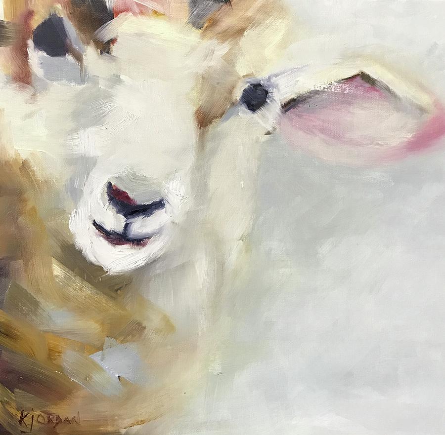 Sheep Painting - Hi by Karen Jordan Sheep Painting - Hi by Karen Jordan