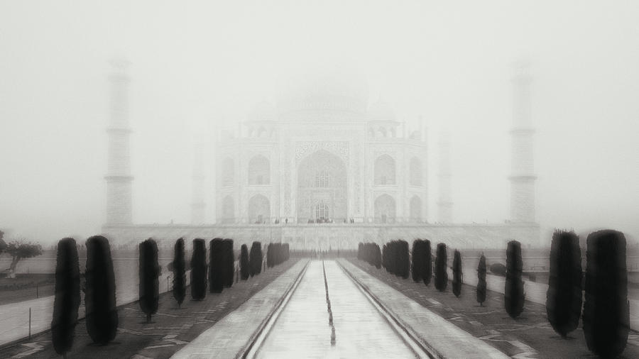 Architecture Photograph - Hi-key Taj by Jurij Bizjak