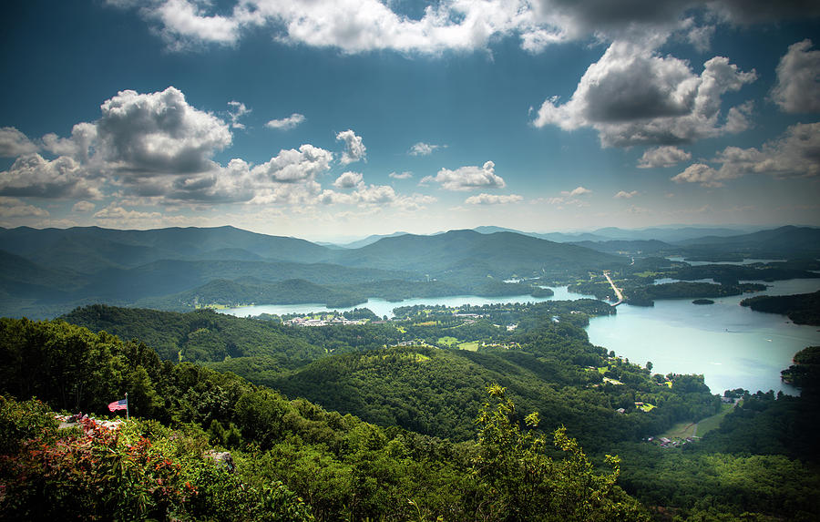 Hiawassee and Lake Chatuge From Bell Mountain Photograph by Greg and Chrystal Mimbs
