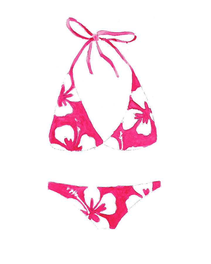 Hibiscus Mixed Media - Hibiscus Bikini by Lanie Loreth