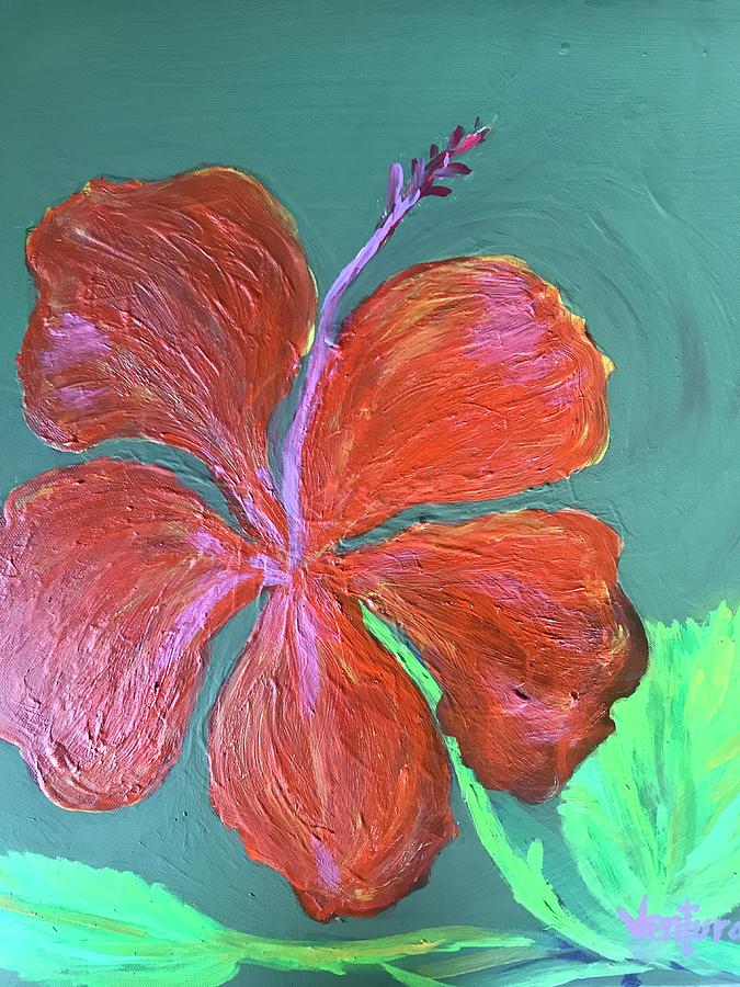 Hibiscus for Collette Painting by Clare Ventura