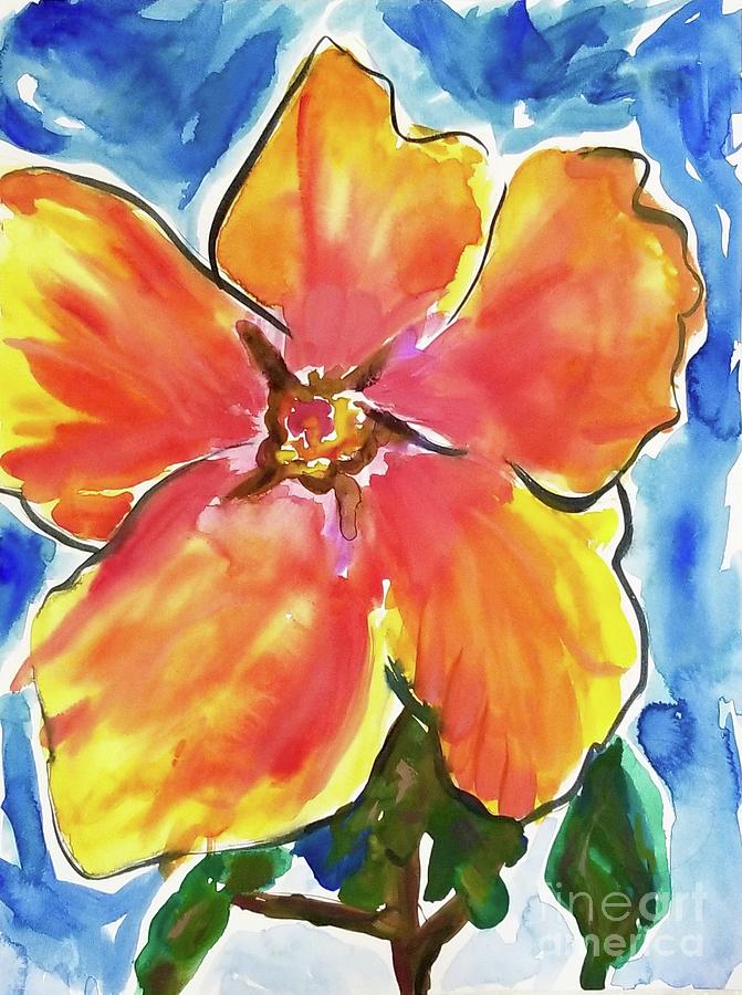 Hibiscus Study Painting by Catherine Gruetzke-Blais