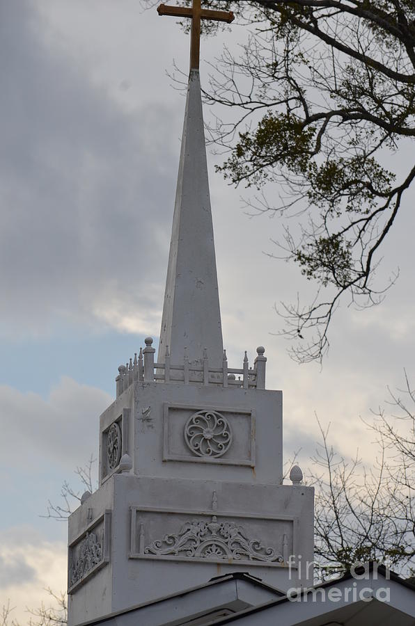 Architecture Photograph - Hickman Chapel Steeple by Maria Urso