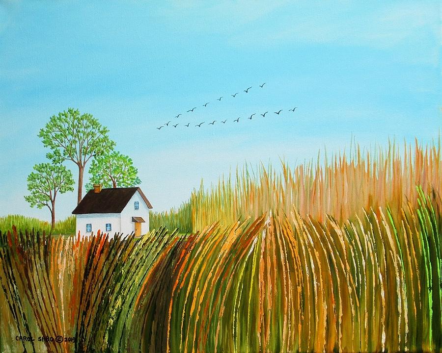Hidden in the Wheat Fields Painting by Carol Sabo