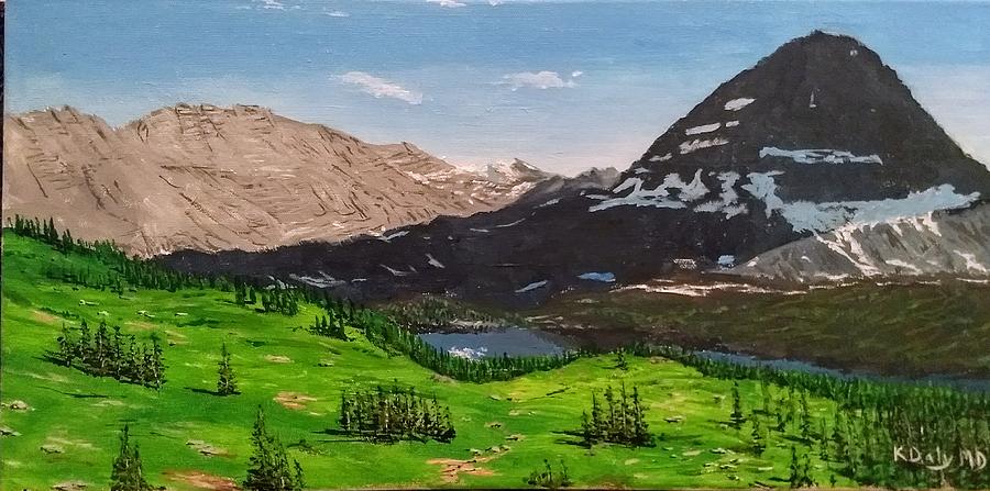 Glacier National Park Painting - Hidden Lake Pass by Kevin Daly