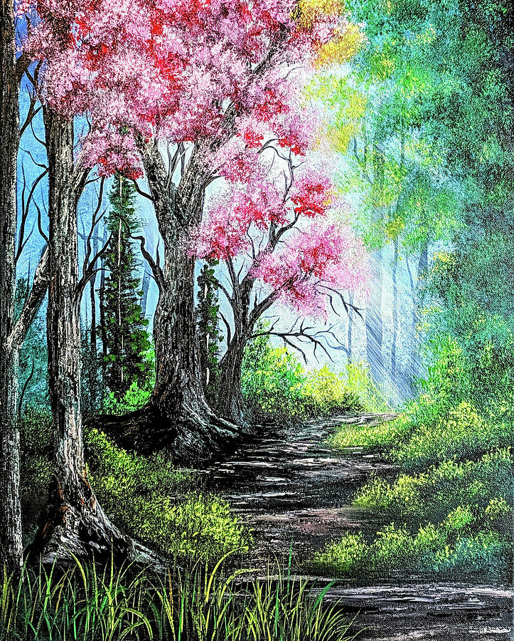 Landscape Painting - Hidden Rays by Teri Lindley Landscape Painting - Hidden Rays by Teri Lindley