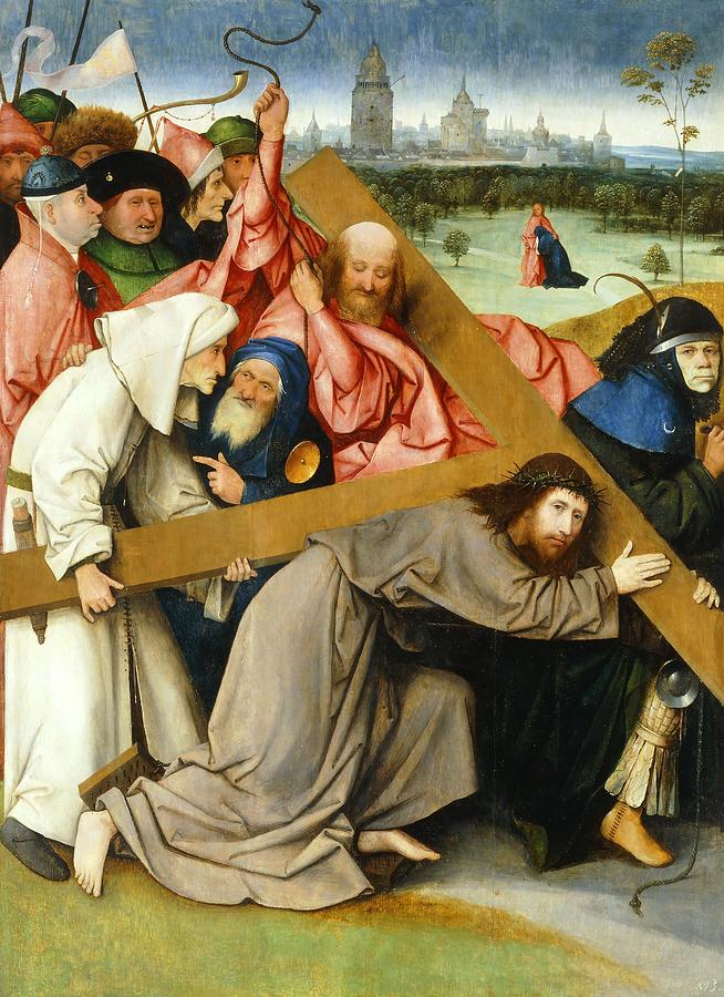 Hieronymus Bosch / Christ Carrying the Cross, 1505/1507, Oil on panel, 150 x 94 cm. Painting by Hieronymus Bosch -c 1450-1516-
