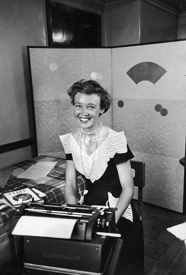 Higgins At Her Typewriter Photograph by Carl Mydans