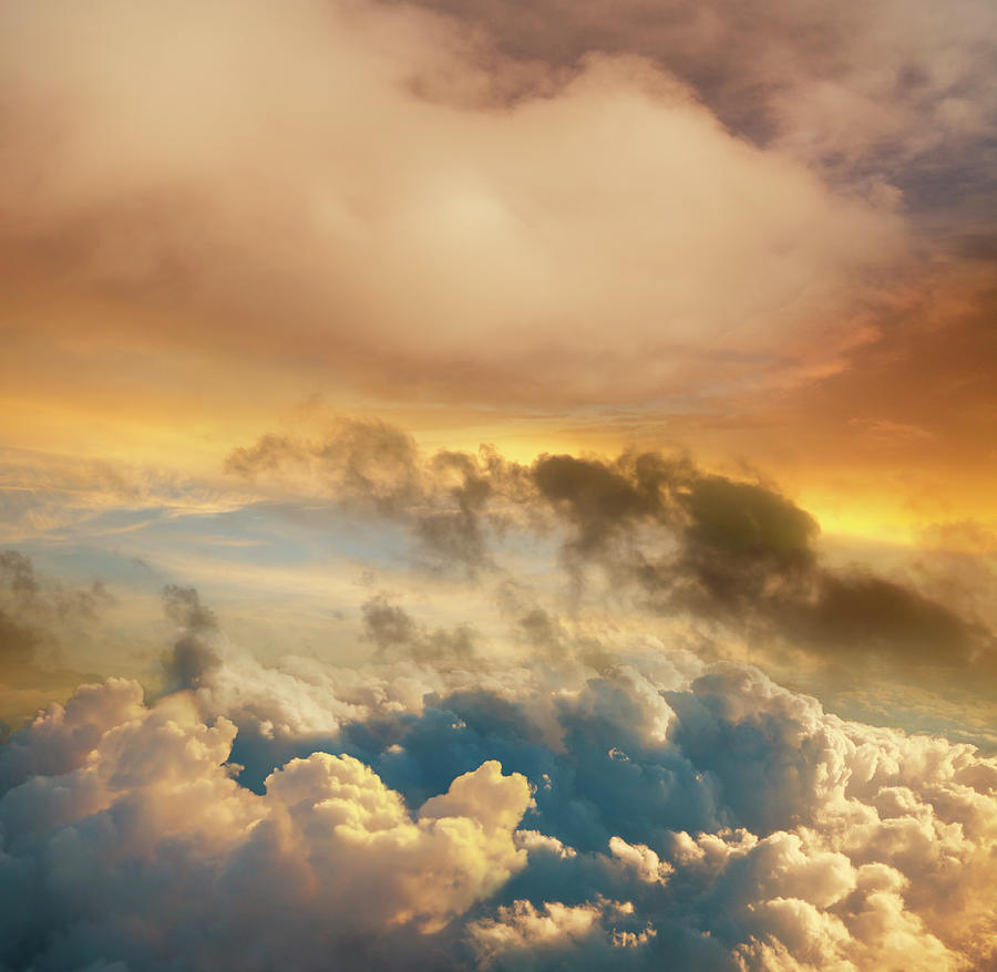 High Altitude Sunset Cloudscape Photograph by John Lund