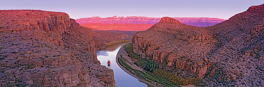 Big Bend National Park Photograph - High Angle View Of A River Running by Panoramic Images