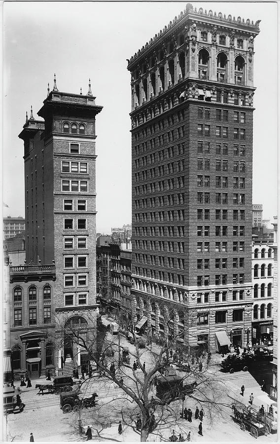 High-angle View Of Broadway At Chambers Photograph by The New York Historical Society