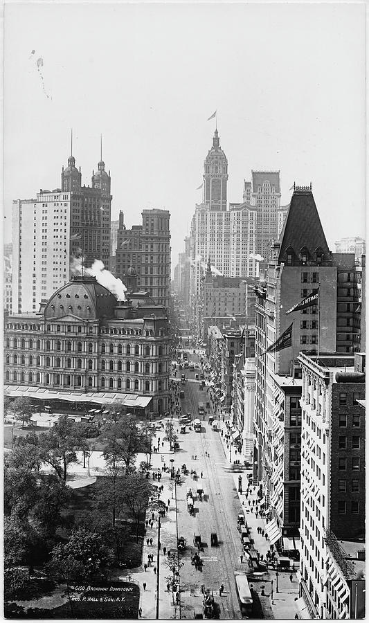 High-angle View Of Broadway Looking Photograph by The New York Historical Society
