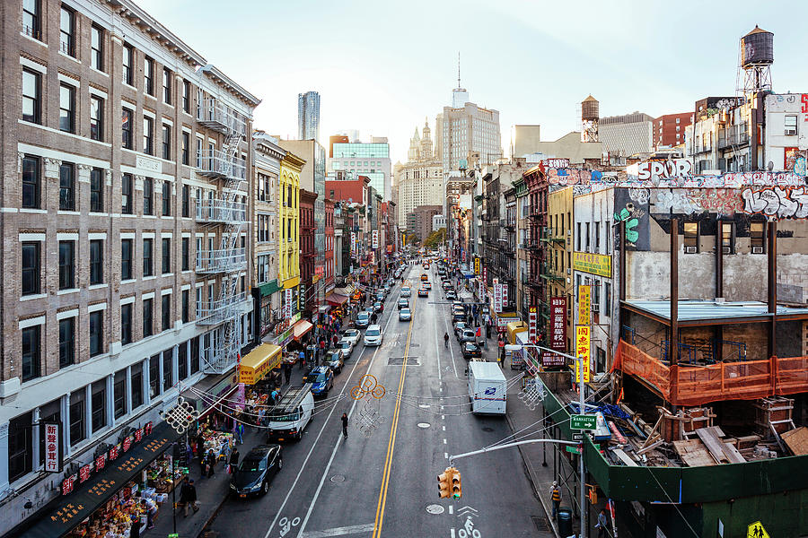 High Angle View Of Chinatown From Photograph by Alexander Spatari