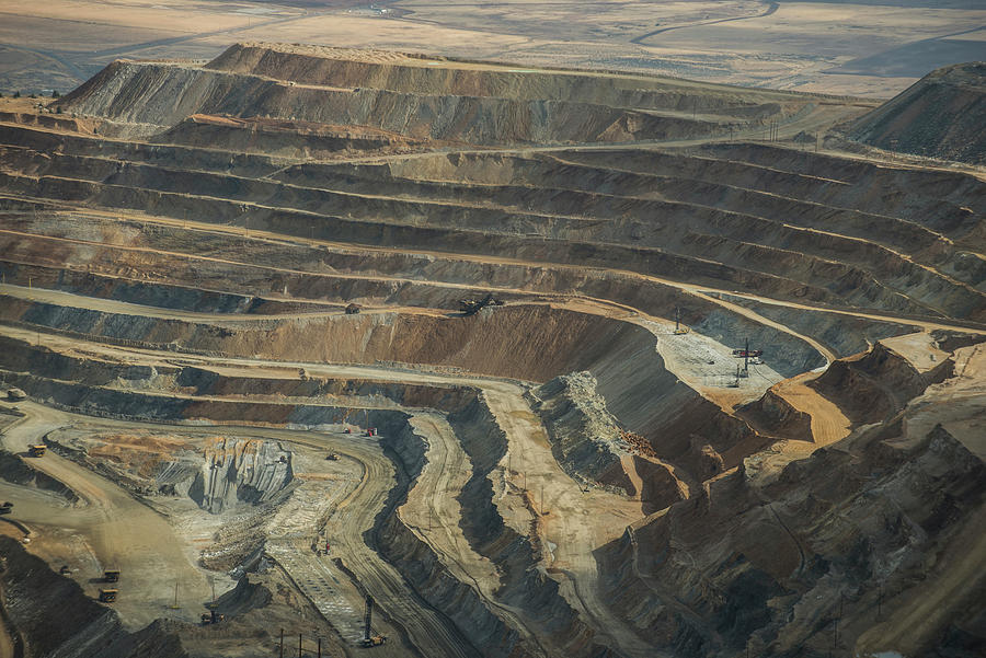 High Angle View Of Mining At Bingham Canyon Photograph by Cavan Images ...