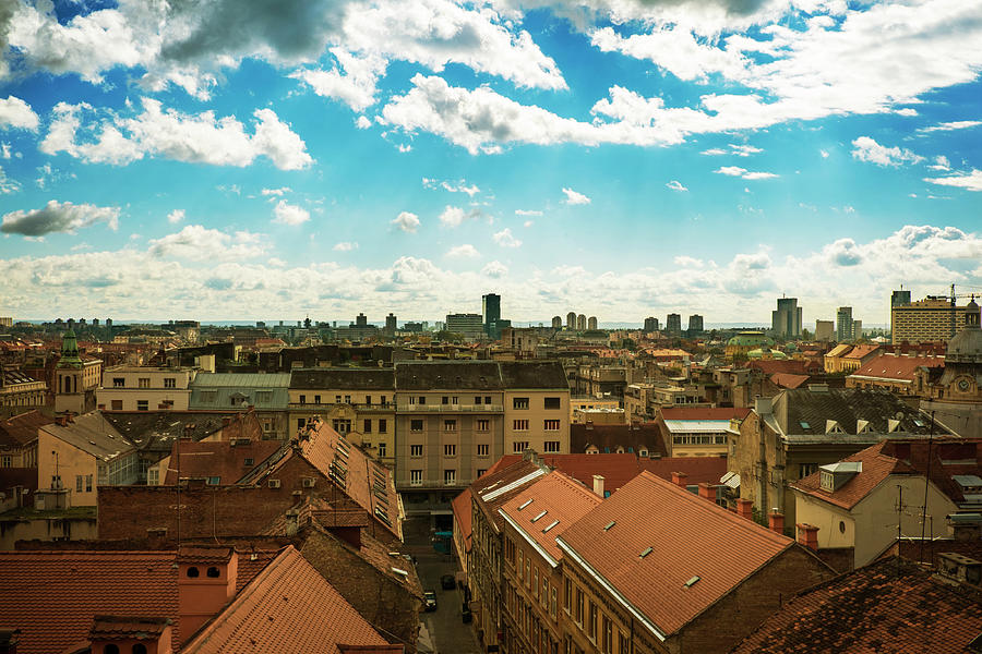 High Angle View Of Zagreb,croatia Photograph by Yulia Reznikov
