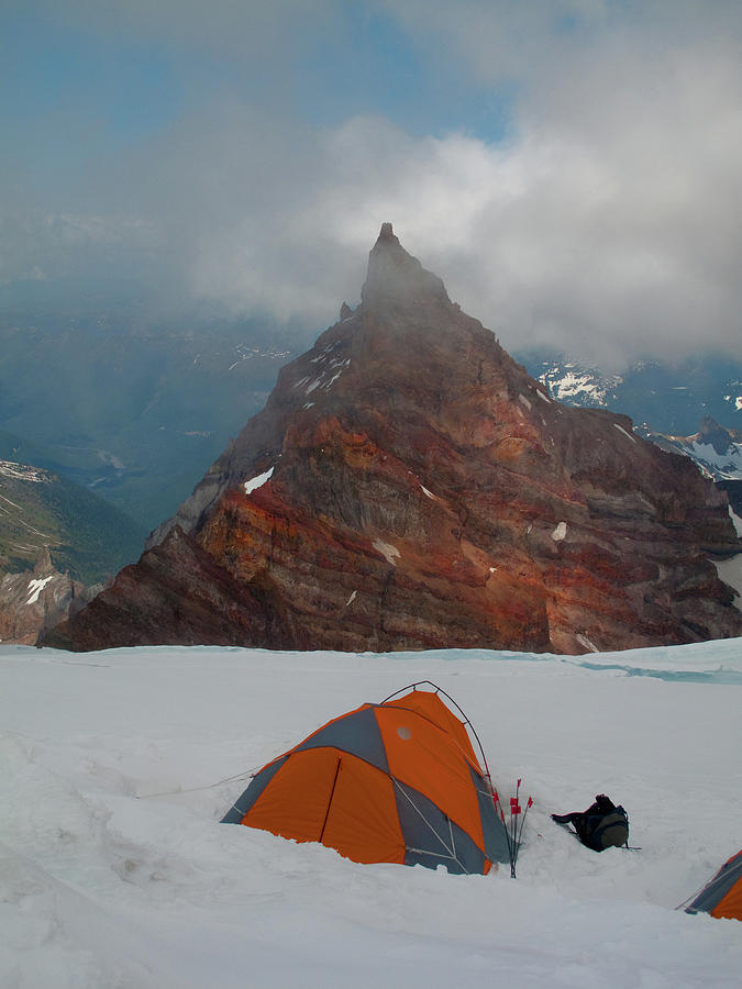 High Camp On Mount Rainier Photograph by Tony Barber
