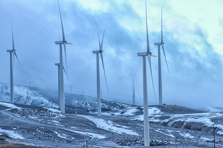 High Desert Windmills Photograph by Robert Hebert