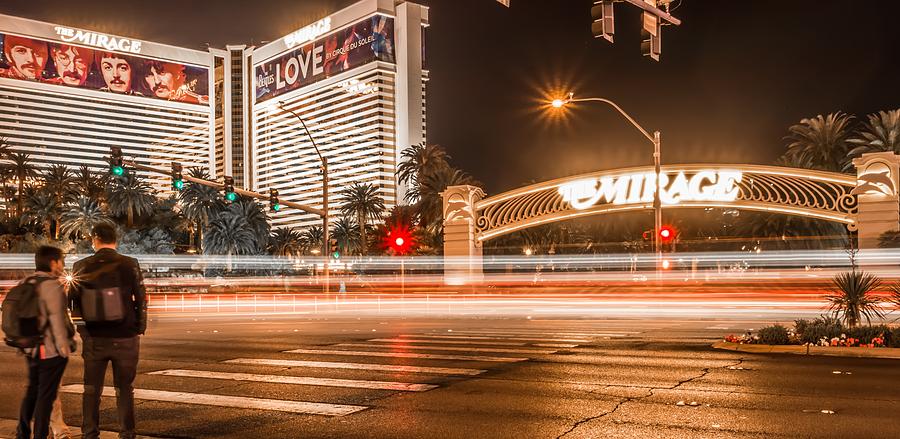 High Energy Electric Long Exposure Of Las Vegas City Streets At  Photograph by Alex Grichenko