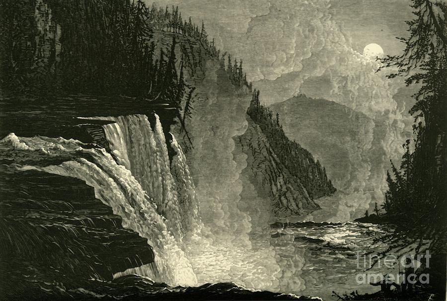 High Falls Drawing by Print Collector
