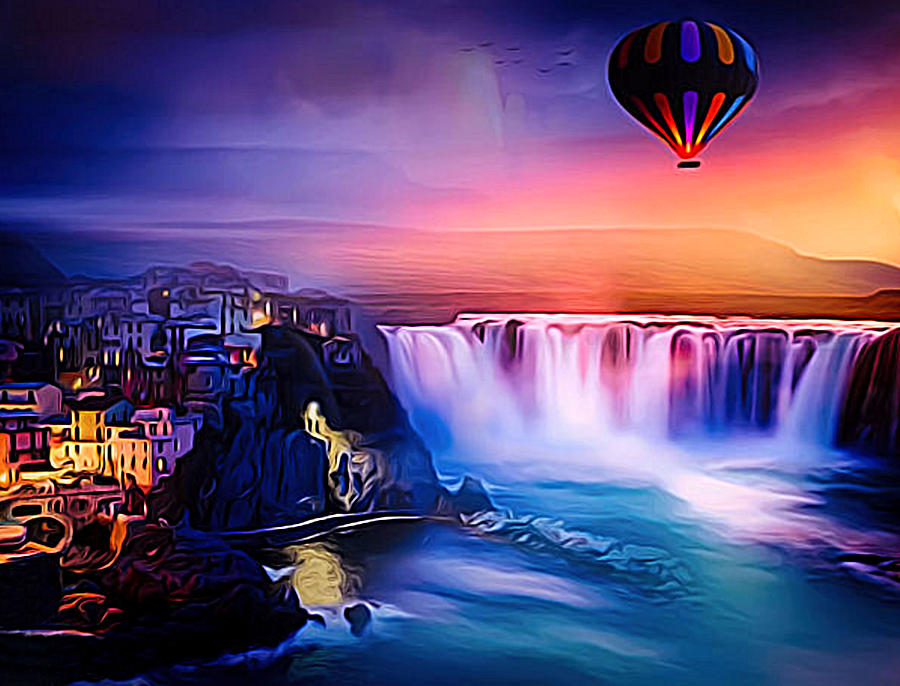 Water Digital Art - High In The Air by Jasmina Seidl Water Digital Art - High In The Air by Jasmina Seidl