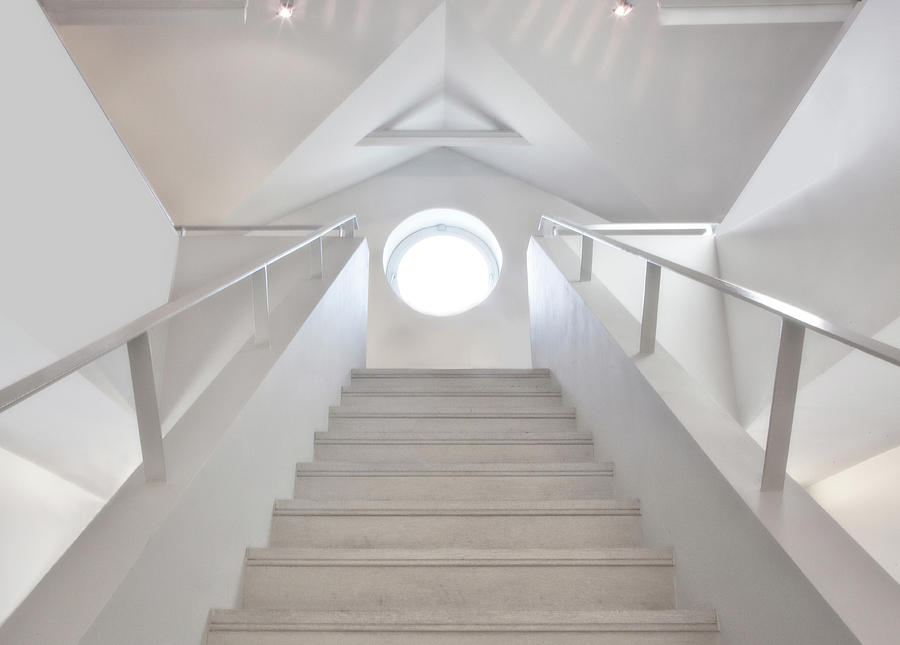 High-key Staircase Photograph by Yvette Depaepe