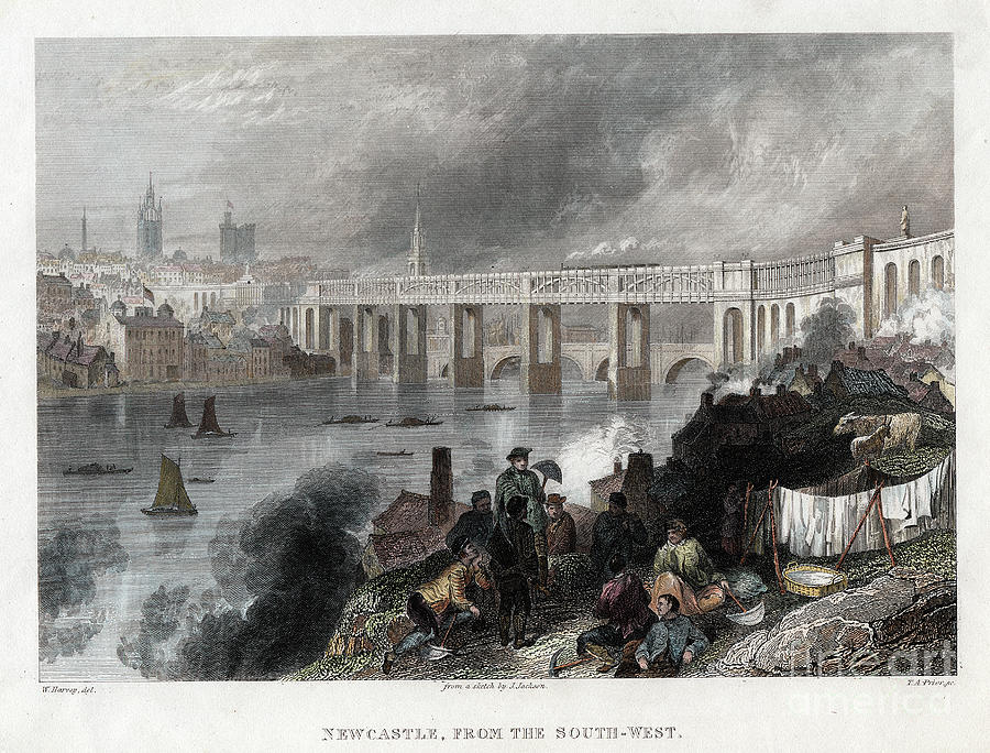 High Level Bridge Over The Tyne Drawing by Print Collector