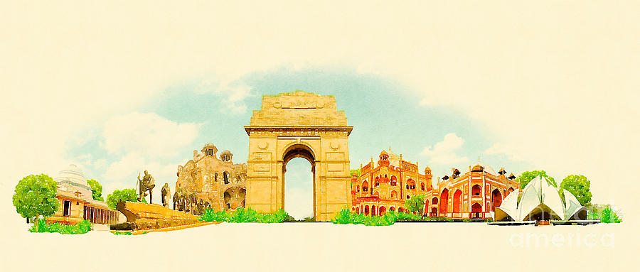 Mumbai Digital Art - High Resolution Water Color by Trentemoller Mumbai Digital Art - High Resolution Water Color by Trentemoller