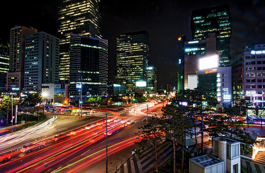 High Rise Buildings In The Gangnam Area Of Seoul Photograph by Cavan ...