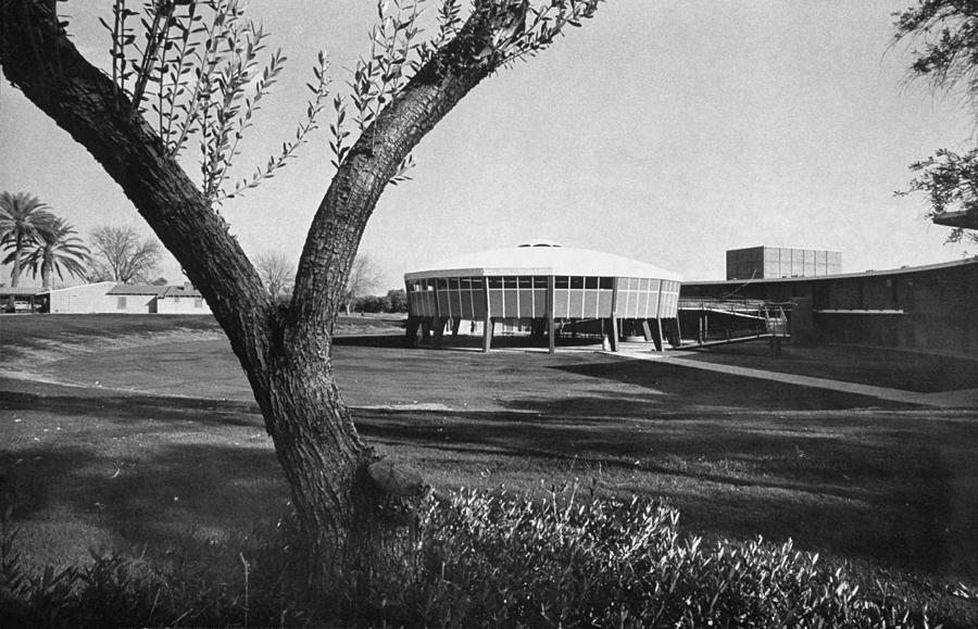 School Building Photograph - High School Library by Ralph Crane