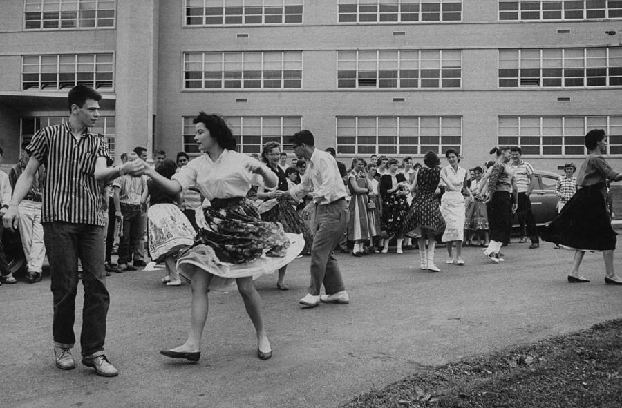 Music Photograph - High School Students Dancing by Peter Stackpole
