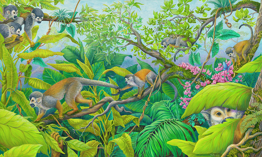 Monkey Painting - High Society by Tim Marsh
