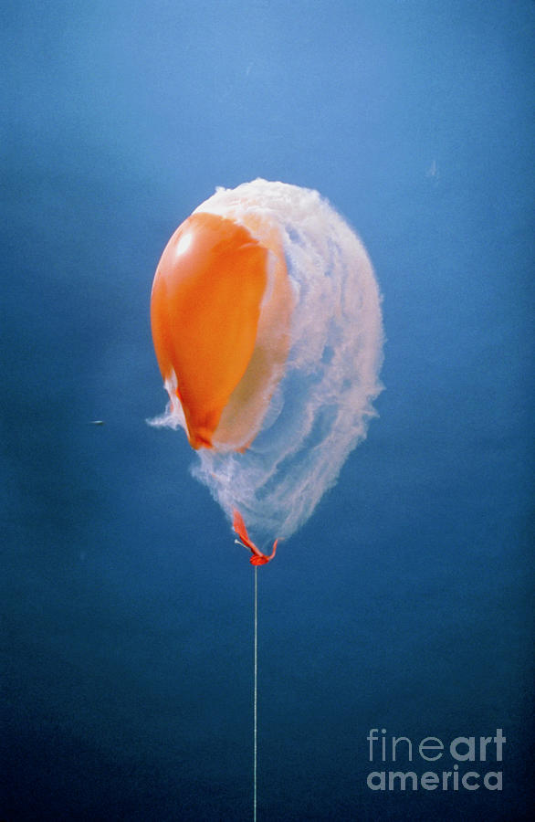 High Speed Photo Of Air Gunpellet Entering Balloon Photograph by Jonathan Watts/science Photo Library