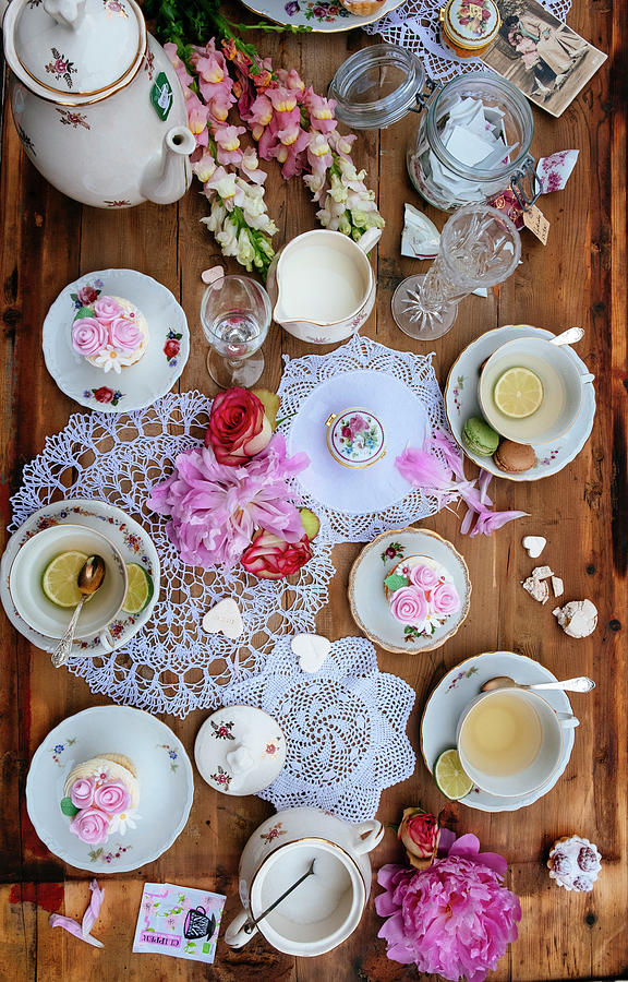 High Tea With Brocante Dishes Photograph by Lucie Beck