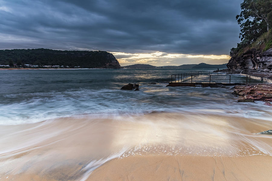 High Tide Swells Up Sunrise Seascape by Merrillie Redden High Tide Swells Up Sunrise Seascape by Merrillie Redden