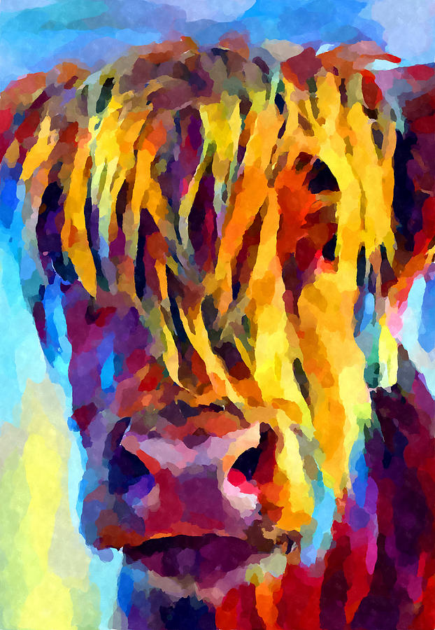 Highland Cow 5 Painting by Chris Butler
