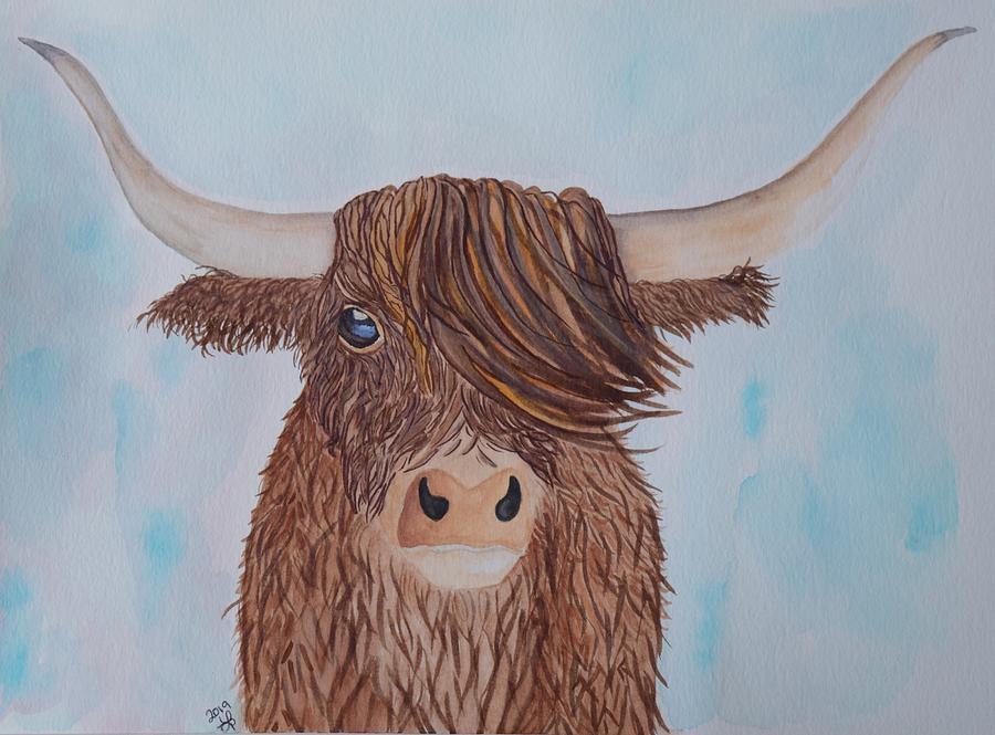 Highland Cow Painting by Lkb Art And Photography - Fine Art America