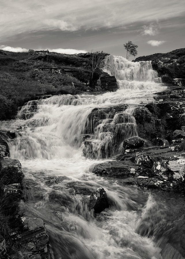 Nature Photograph - Highland Waterfall by Dave Bowman