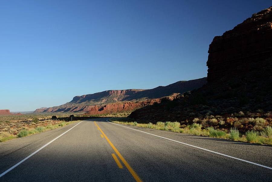 Highway & Desert Landscape, Ut Digital Art by Heeb Photos