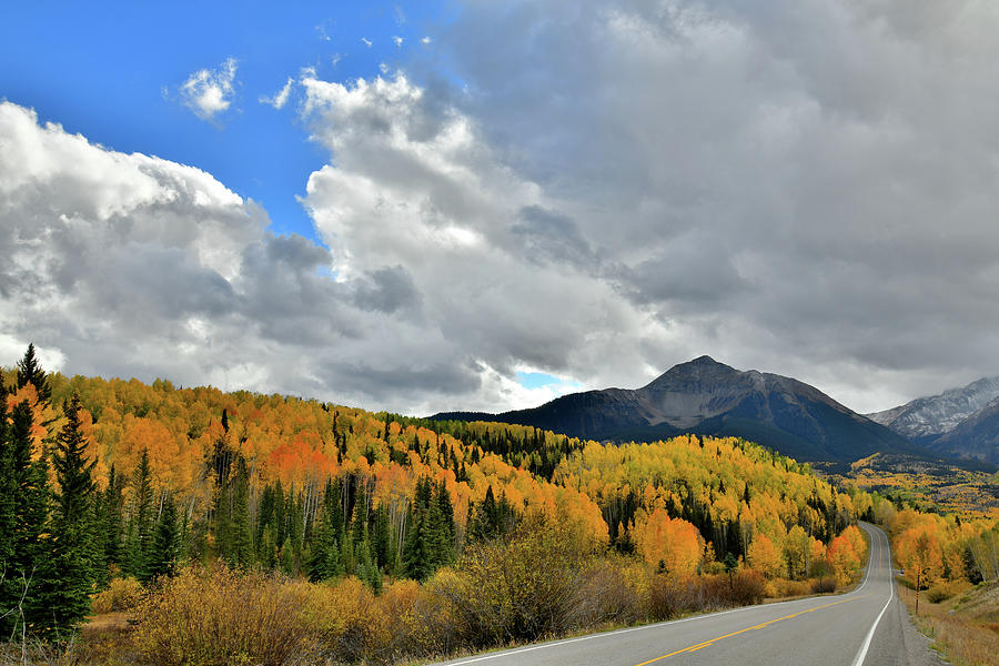Highway 145 Fall Colors South of Telluride Photograph by Ray Mathis