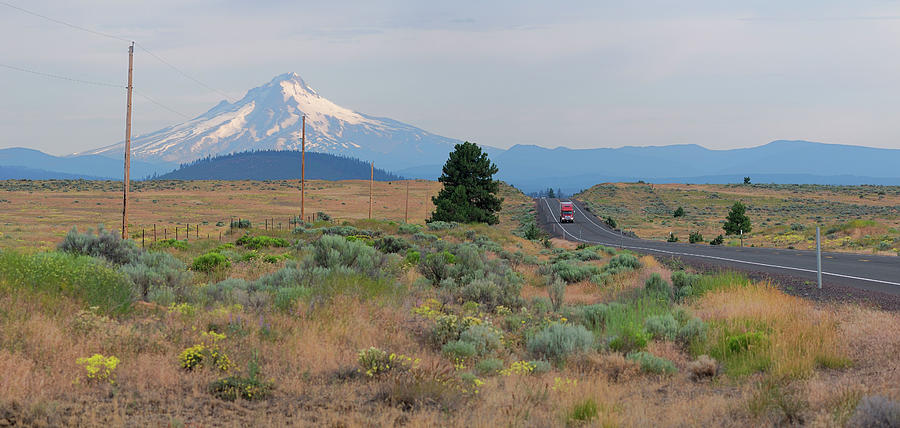 Highway 26 & Mount Hood, Oregon Digital Art by Heeb Photos