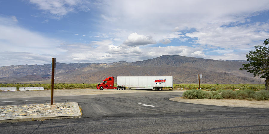 Highway 395, Rest Stop, Semi Photograph by Andy Romanoff