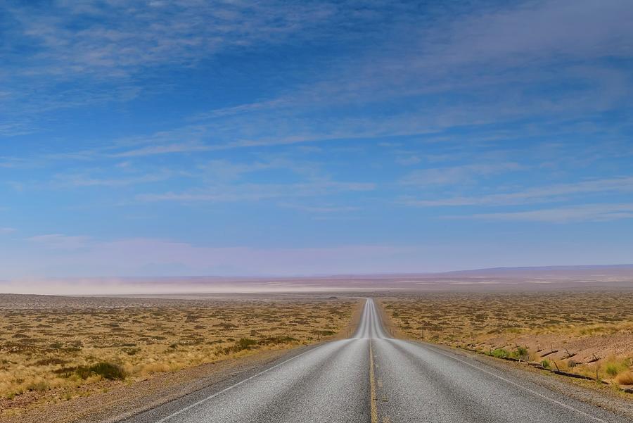 Highway Along Desert Highway Digital Art by Heeb Photos