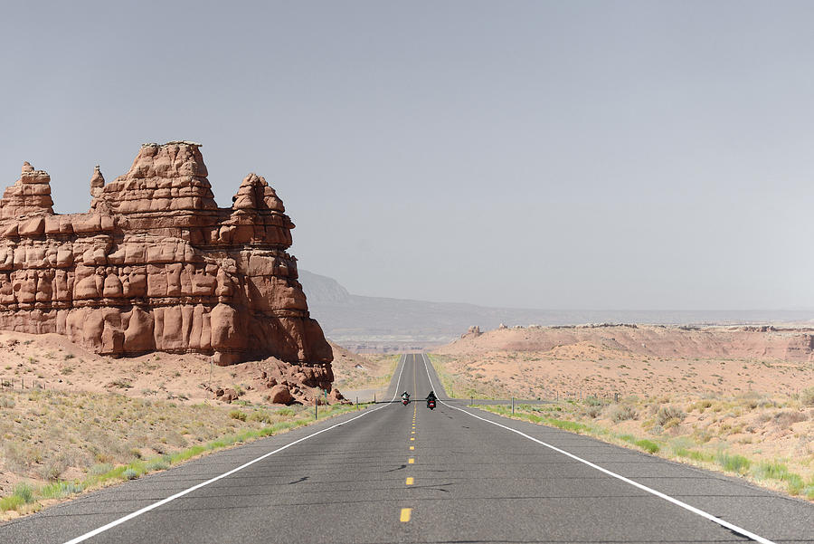 Highway Along Desert Landscape Digital Art by Heeb Photos